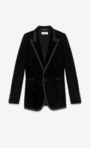 Satin bias velvet jacket